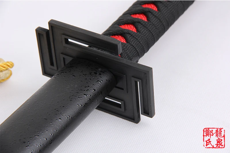 Japanese katana swords samurai 51 inch For Bleach Anime cosplay Zangetsu Kurosaki Ichigo sword real steel blade plating black