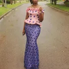 Темно-синие длинные вечерние платья с цветочным принтом, элегантные официальные платья, вечернее кружевное платье-русалка, 2018