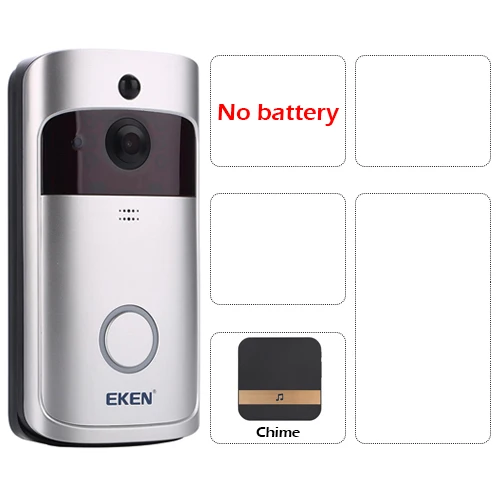 EKEN V5 Option3 Eken V5 смарт WiFi видео дверной звонок камера визуальный домофон с колокольчиком ночного видения IP дверной звонок беспроводная домашняя камера безопасности - Цвет: EKEN V5 Option3