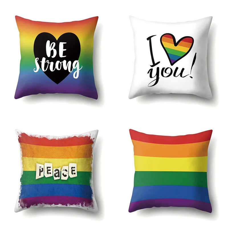 Pride Радужный чехол для подушки Peace& Be Strong Throw Чехол для дивана украшение