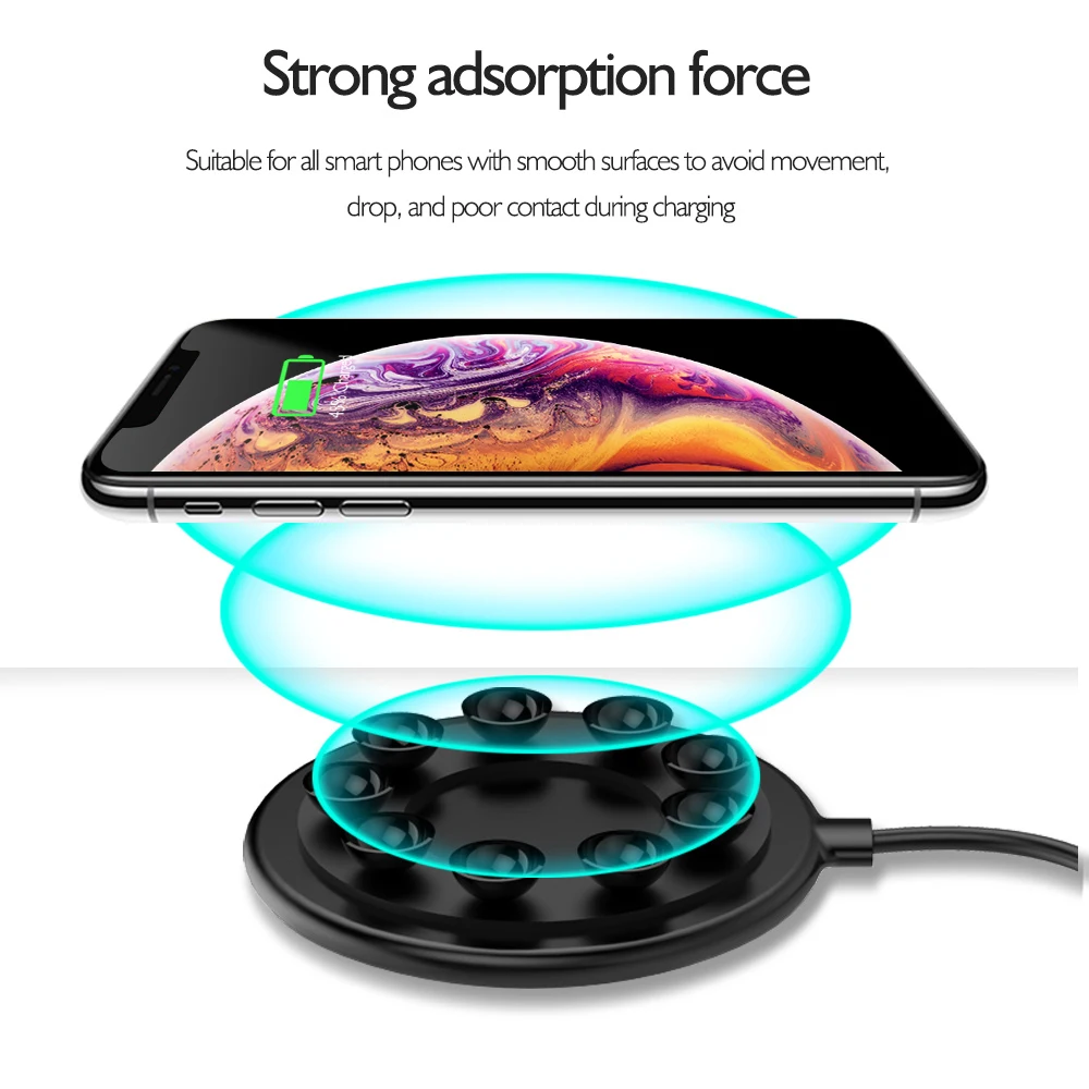 Ascromy Человек паук на присоске Беспроводной Зарядное устройство для iPhone XR XS Max