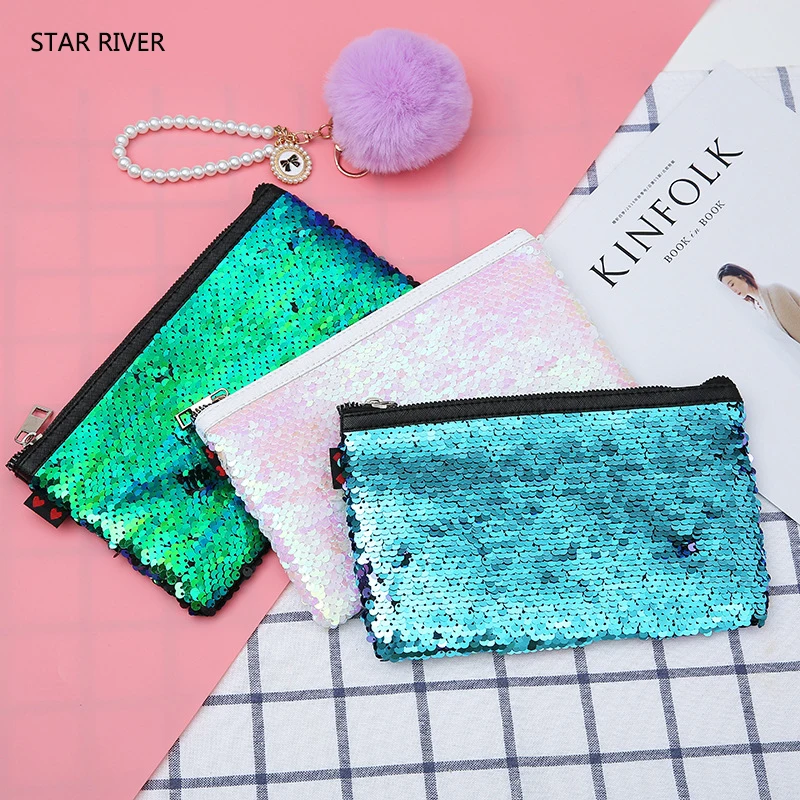 Красочные Русалочки искусственные сумочки органайзер для макияжа чехол Женский