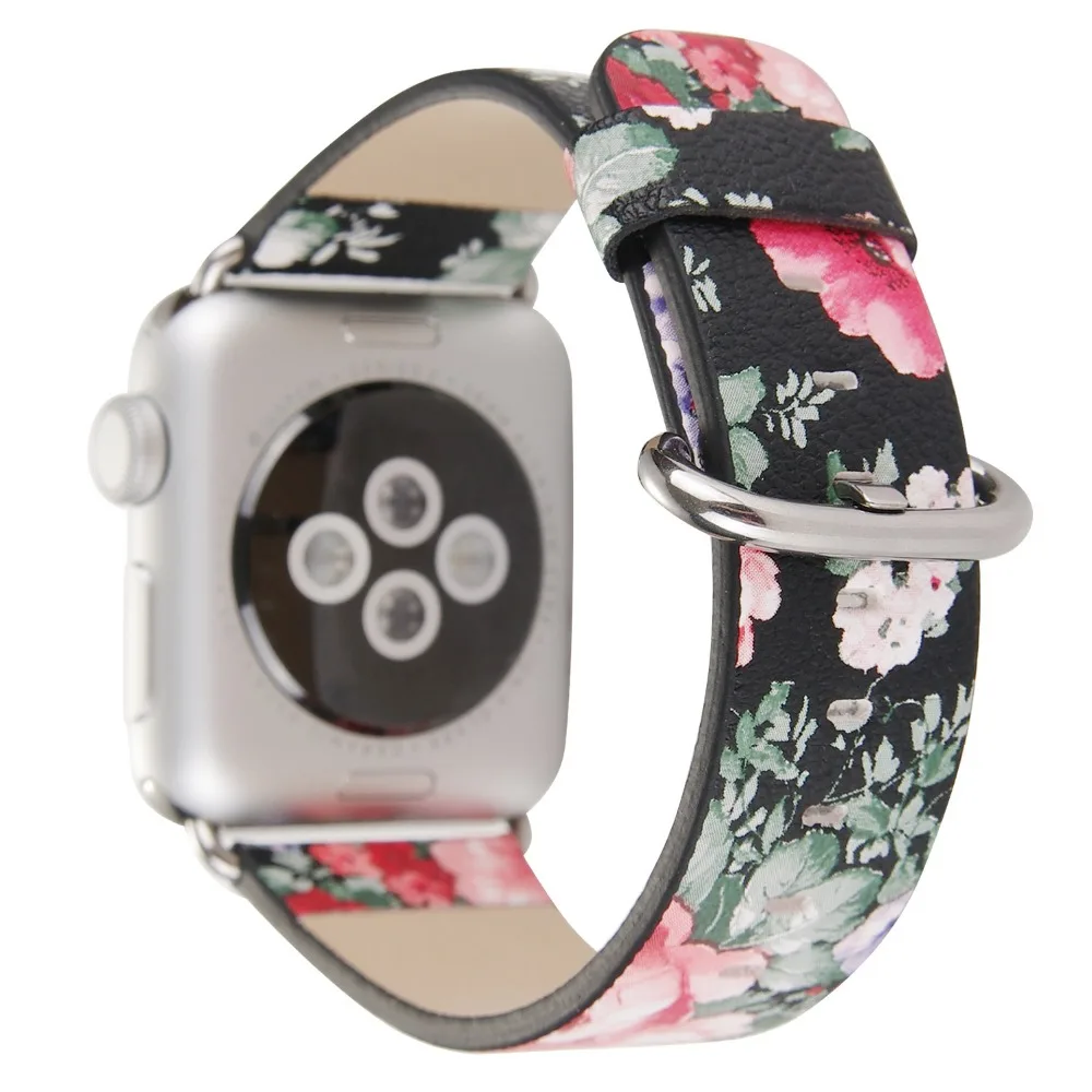 38/42 мм ремешок для Apple Watch из натуральной кожи модный iWatch сменный с металлическим