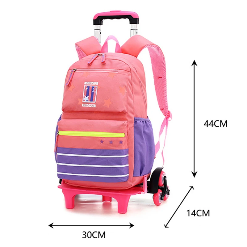 Детский школьный ранец на колесиках для мальчиков и девочек рюкзак школы 2 6