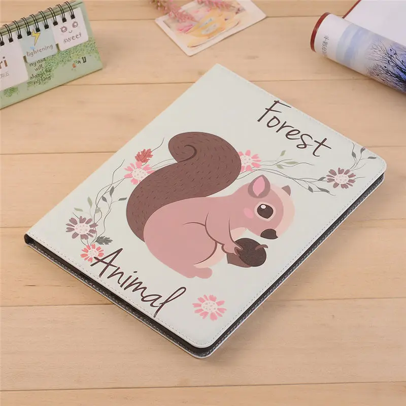 Чехол для iPad 9," 5th 6th поколения крышка с карандаш держатель для iPad Air 1 2 силиконовые животный принт Капа+ пленка+ ручка