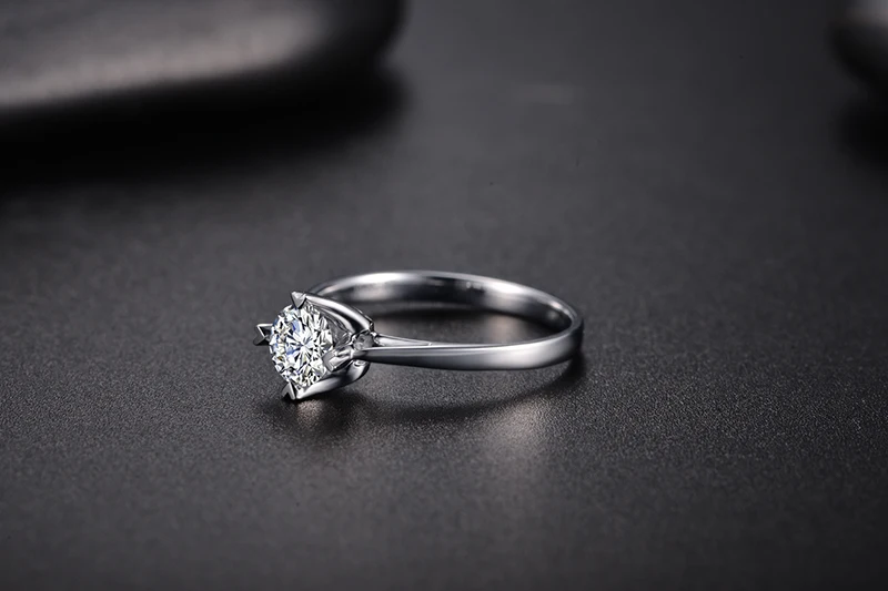 Кольцо обручальное с бриллиантами 0 24 карат белое золото 18 карат|engagement ring|engagement