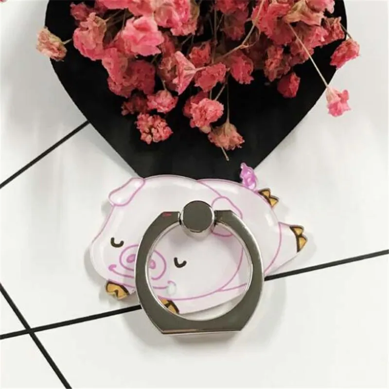 360 Degree Finger Ring Smartphone Pig Animal Stand Holder Mobile Phone Holder Stand For iPhone Xiaomi Huawei All Phone