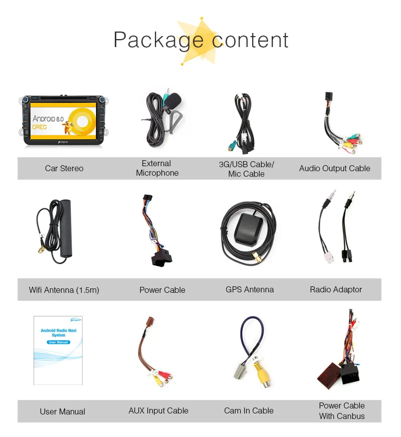 Pumpkin2 Din " Android 8,0 автомобильный dvd-плеер gps 4G ram автомобильный стерео аудио для Volkswagen/Skoda/Golf/Polo Wifi FM Rds радио головное устройство