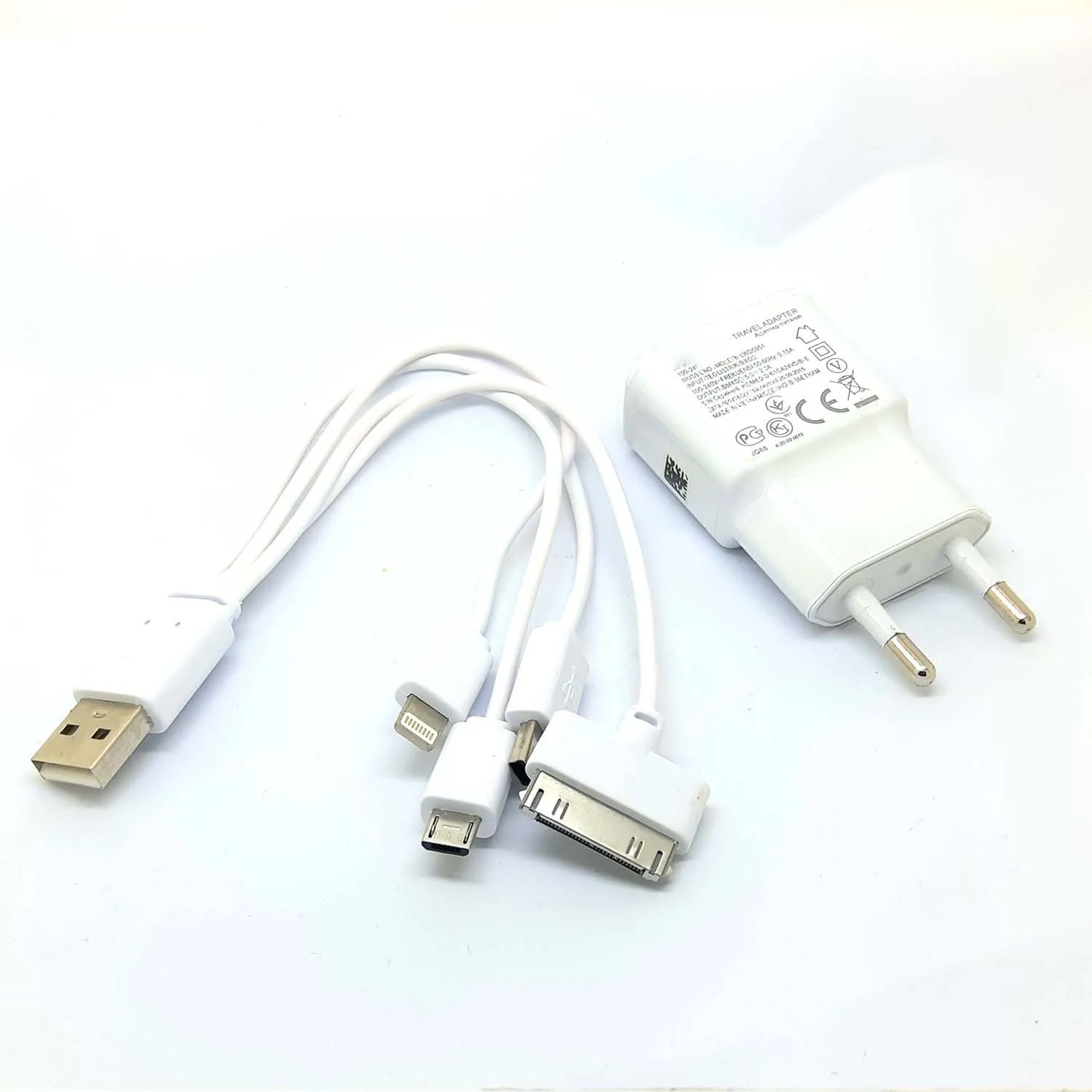 Универсальное сетевое зарядное устройство USB 4 в 1 дорожный зарядный кабель дюйма