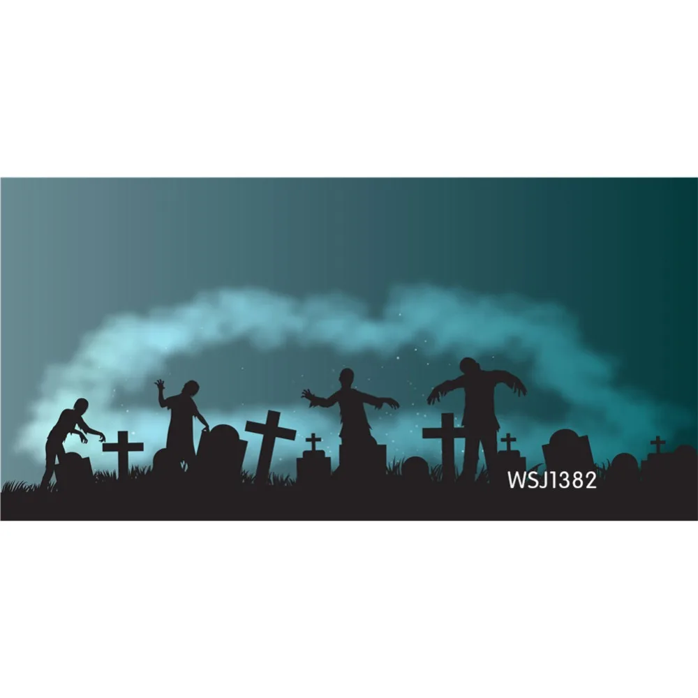 LB Хэллоуин кладбище злых духов тень полиэстер и винил фото Фон фотографии фоны