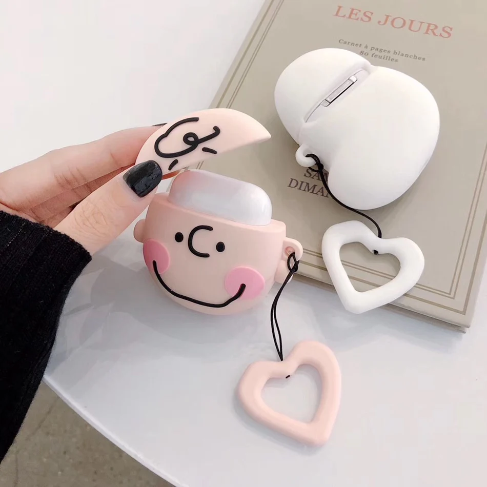 Чехол для наушников с изображением забавной собаки из мультфильма «Charlie», Bluetooth, беспроводная зарядная коробка, мягкий силиконовый чехол для наушников AirPods 1, 2, кольцевой ремешок