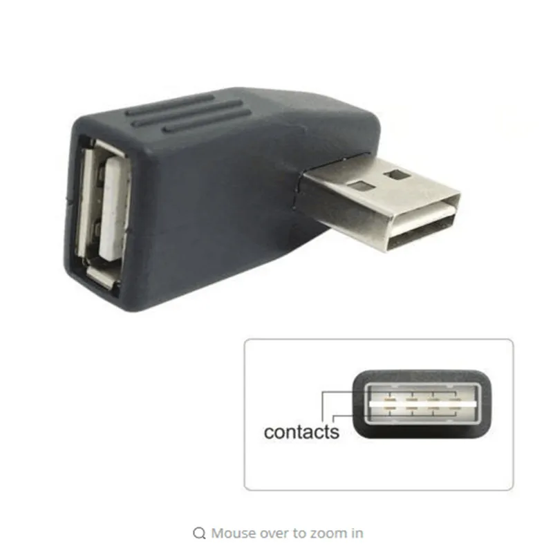 USB 2 0 A Штекерный к женскому Удлинительный адаптер левый и правый угловой 90D
