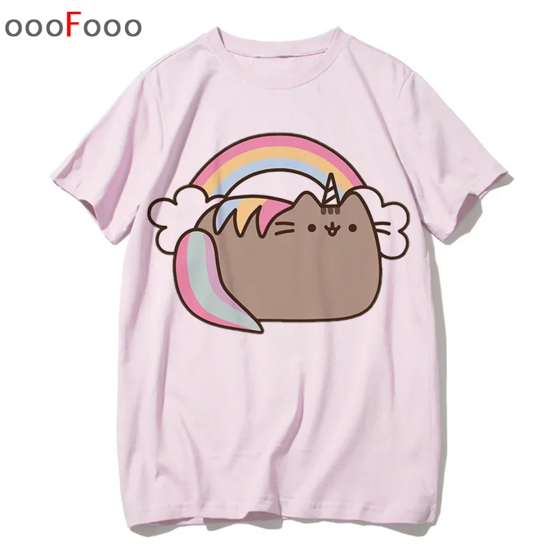 Женская футболка Pusheen Женский Топ с котом Мультяшные милые футболки корейские