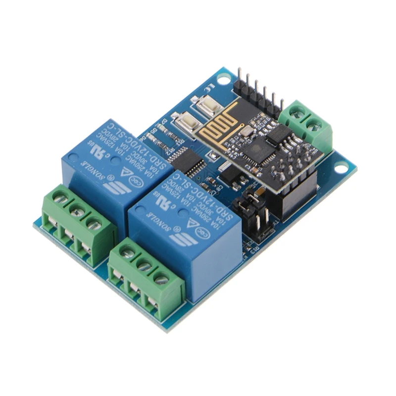 12 В постоянного тока ESP8266 2 WiFi реле канала модуль для умного дома телефона APP