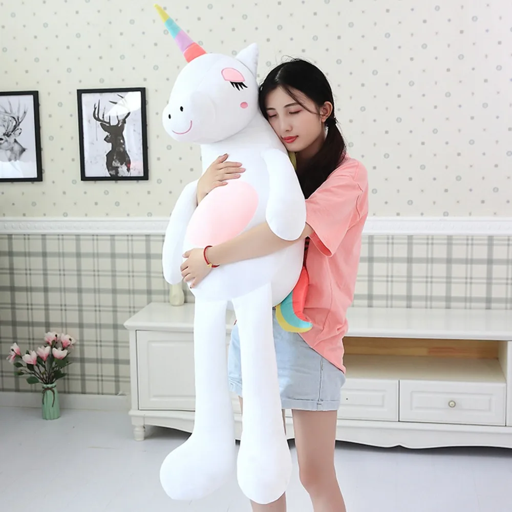 

BABIQU 1pc 60cm soft rainbow unicorn long leg plush toy soft animal horse stuffed doll noble kawaii cute gifts for children girl