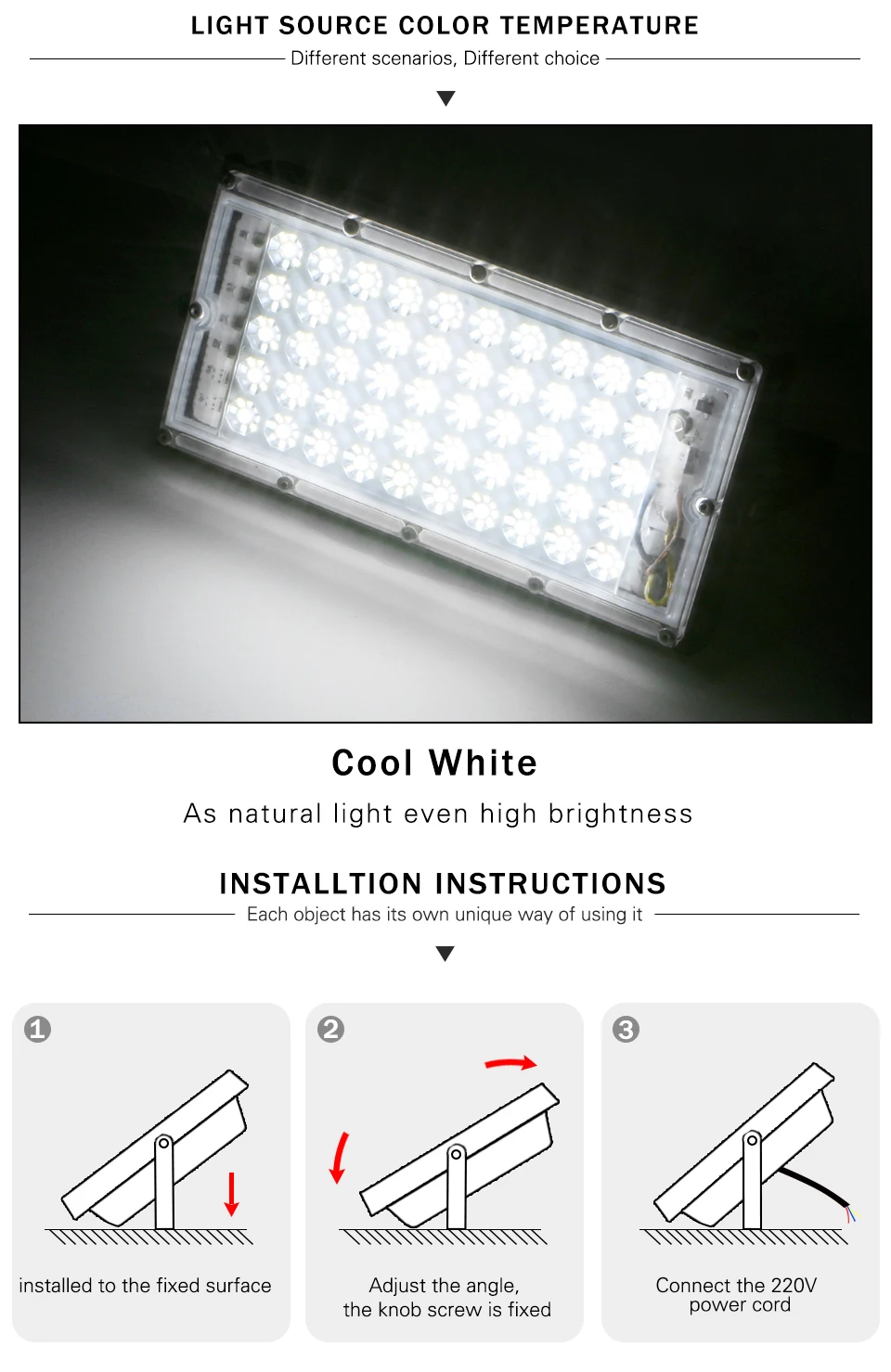 LQSCI 50W 220V 240V открытый светодиодный прожектор светильник с вилкой европейского стандарта, простота в эксплуатации светодиодный уличный светильник ландшафтный светильник ing IP65 Светодиодный точечный светильник