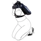 Кожаная куртка без бретелек с длинными рукавами прямая, сексуальное белье, бюстгальтер с открытой чашкой прямая куртка, секс-игрушки для пар