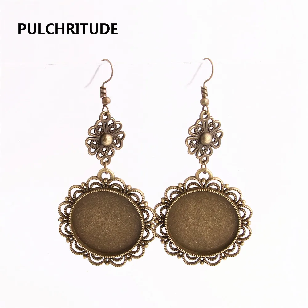 12 шт./лот металлический сплав цинка Круглый Кабошон Шарм подходит 25 мм кабошон