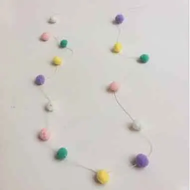 macaron 2 м фетровые шерстяные шары настенный реквизит-украшение DIY Ручная работа безделушка Ловец снов колокольчики для детской комнаты мороженое гирлянда - Цвет: macaron