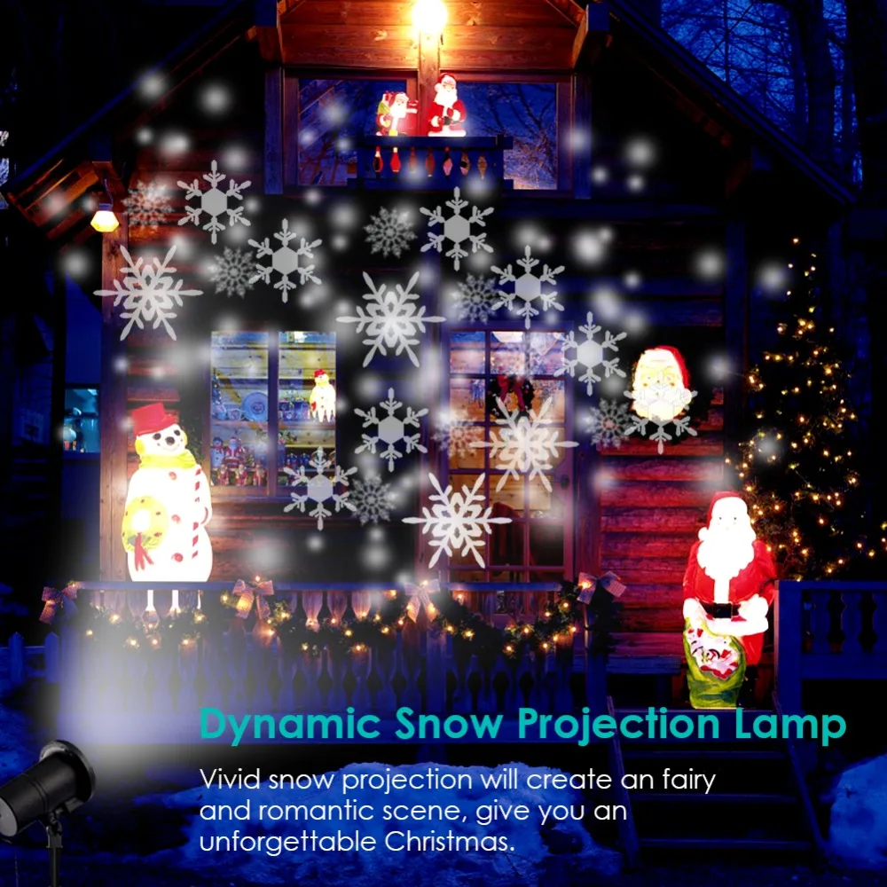 Christmas Lights Outdoor Stage LED Lights Home Decorations Waterproof Ajust 180 Degree Angle Projection Lamp