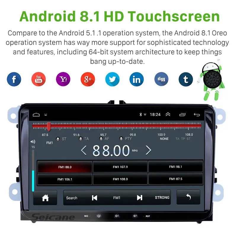 Seicane 1 + 16 Гб Navi 9 &quotAndroid 10 0 автомобиль радио GPS головное устройство проигрывателя