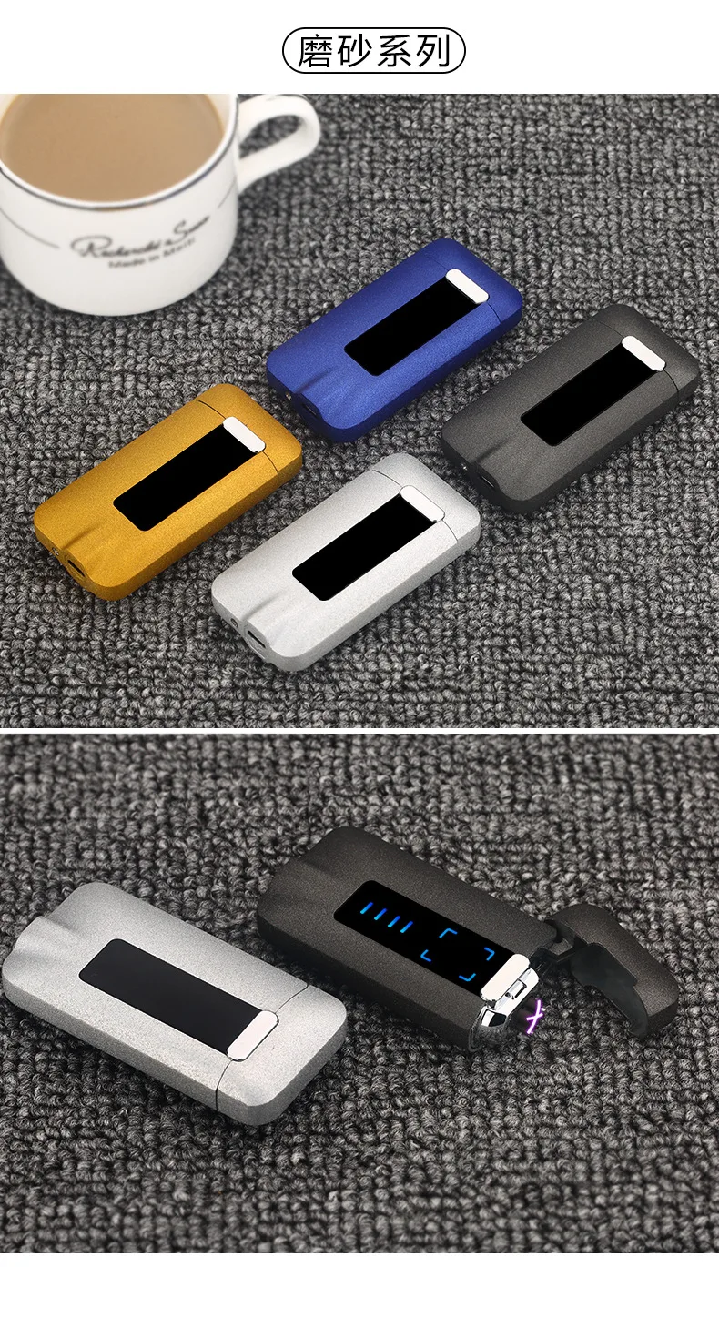 Новое поступление сенсорные индукционные зажигалки USB электрическая зажигалка для сигарет двойная дуга ветрозащитная табачная плазма курительные аксессуары