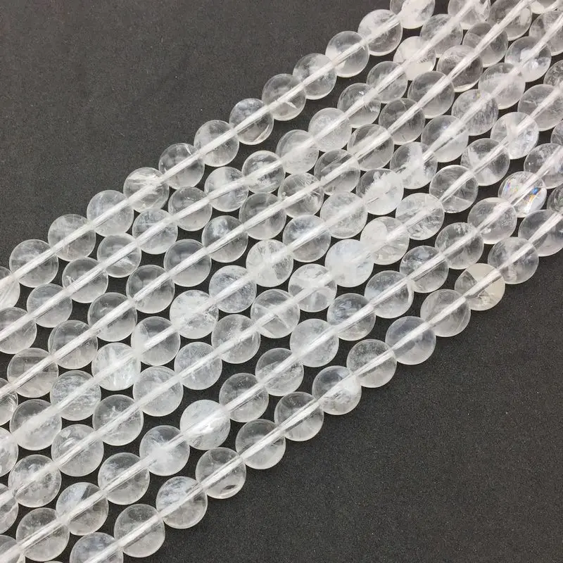 Новые бусины Натуральный прозрачный камень кристалл не стеклянный Гладкий для