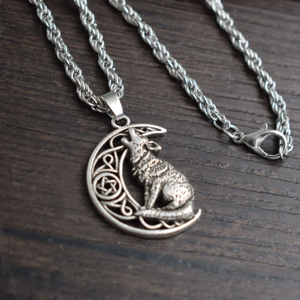 Мужское винтажное ожерелье с волком Celt ювелирное изделие Valknut Odin символ норзы