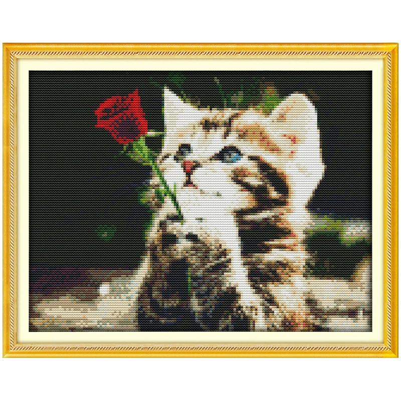 Waiting For Love Counted Cross Stitch11CT 14CT Stitch animals Kit Embroidery for Home Decor Needlework | Дом и сад