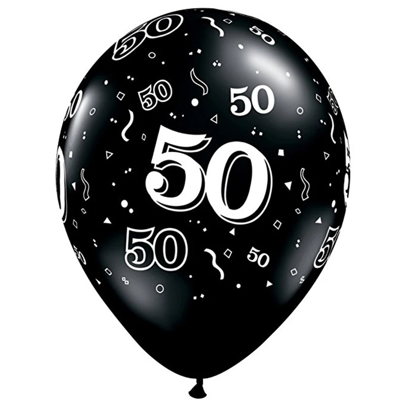 

10pcs 12inch Gold Silver Black Latex Balloons 21 30 40 50 Years Happy Birthday Party Decorations Adult Helium Balloon