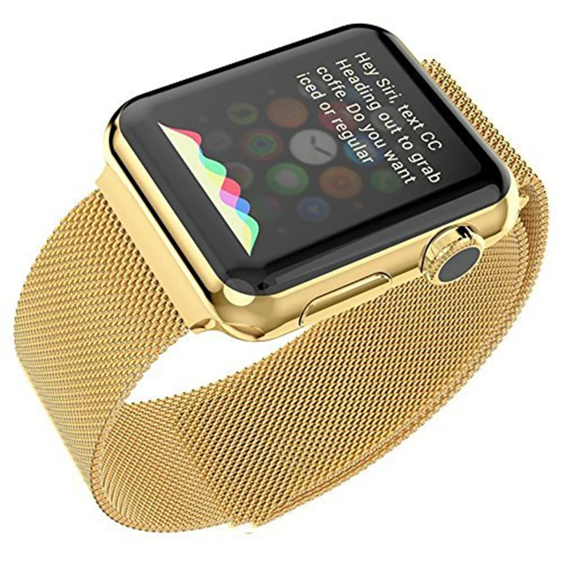 Миланский Браслет Нержавеющая сталь ремешок для наручных часов Apple Watch серии 1/2/3