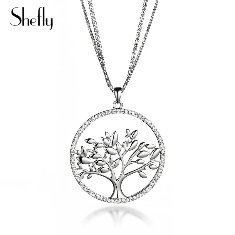 Shefly новый дизайн Древо жизни кулон ожерелье Тотем религия регулируемые Заказные