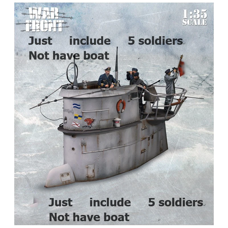 Unassambled 1/35 зима только у 5 солдат смолы история смолы комплект Миниатюрная модель Неокрашенная