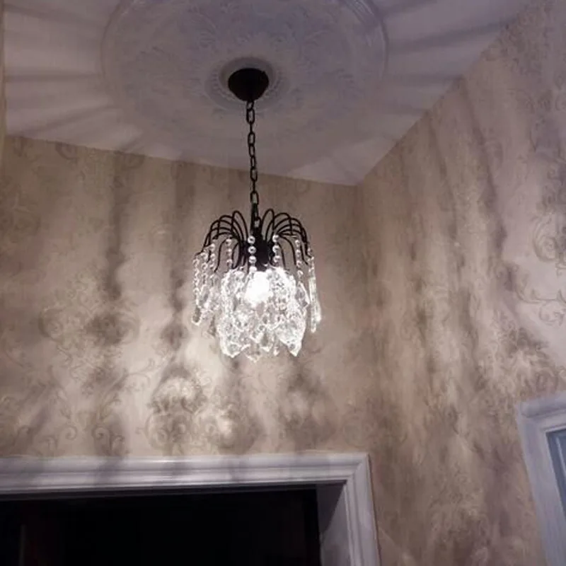

American staircase crystal chandelier light corridor aisle bar dining room porch home pendant ceiling lamp