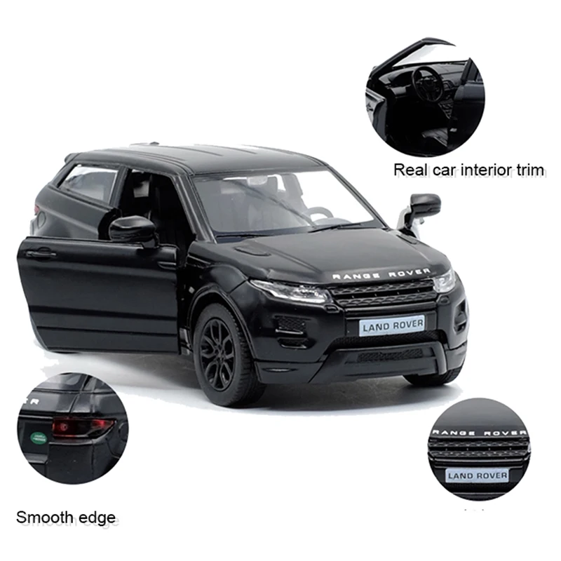 RMZ CITY 1:36 Evoque SUV крутой черный литой автомобиль из сплава модель игрушки с откидной