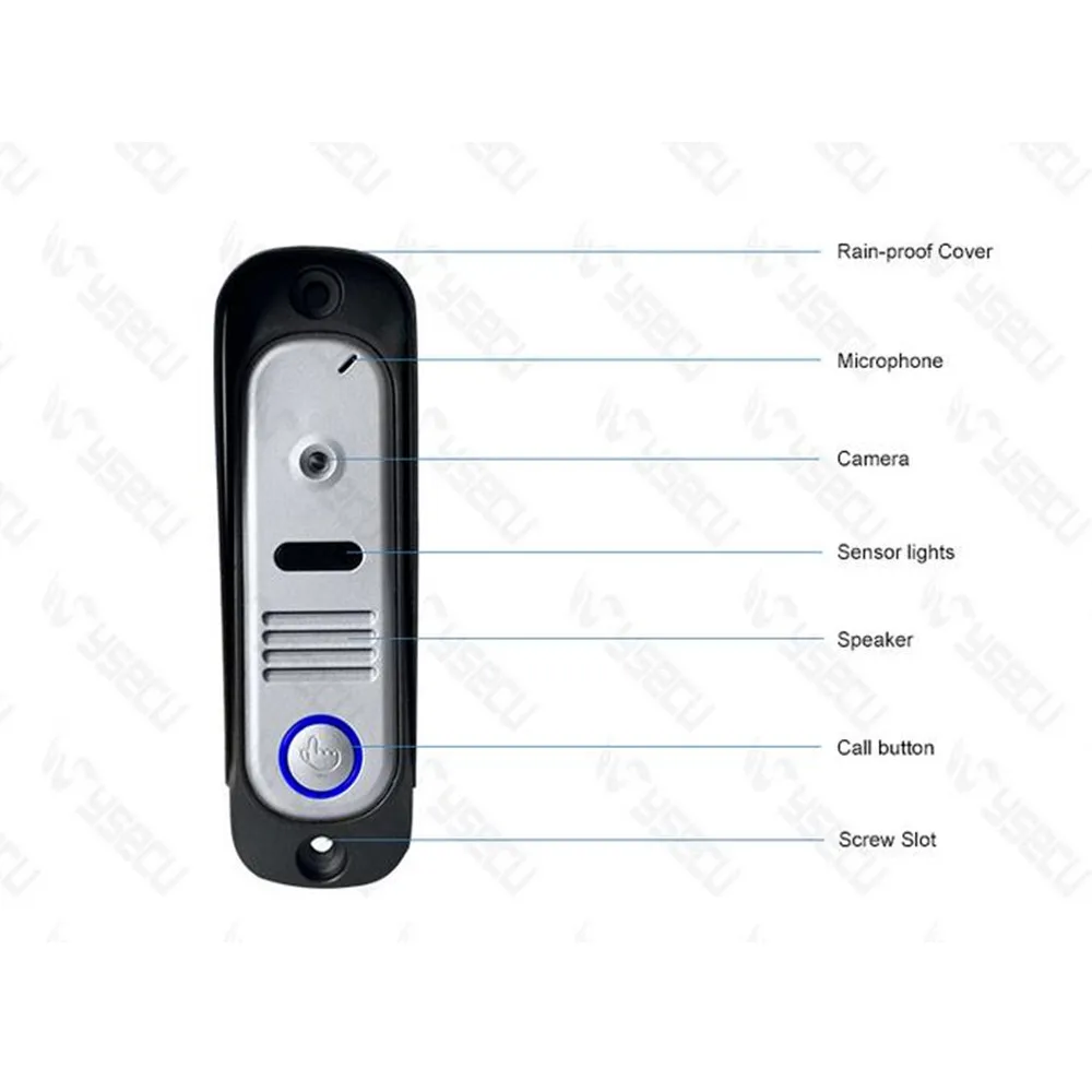 Ysecu проводной 7 &quot цветной видео-телефон домофонные дверной звонок главная