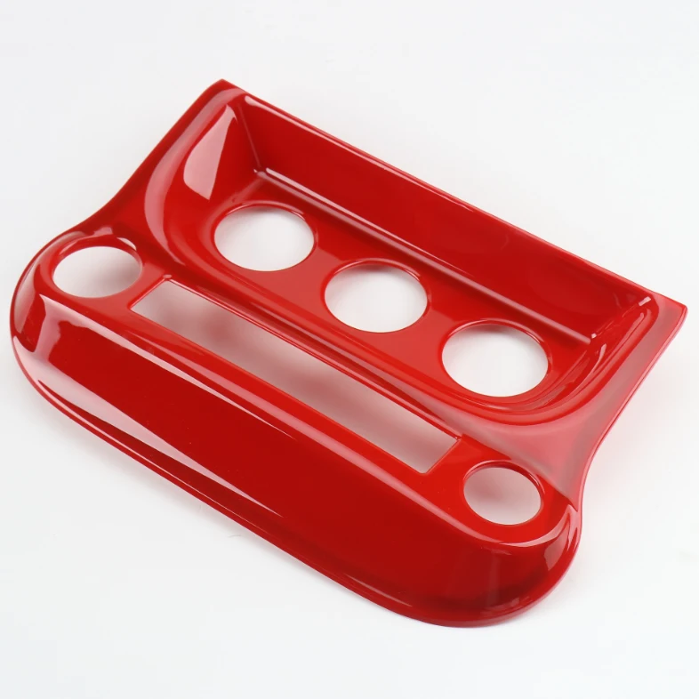 Красный Черный Серебряный ABS A/C крышка переключателей панели управления для Jeep