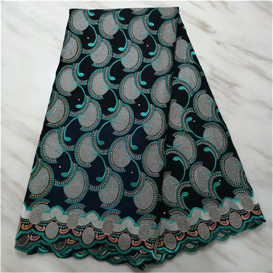 Королевский синий жаккардовая парчовая ткань новейшая африканская швейцарская