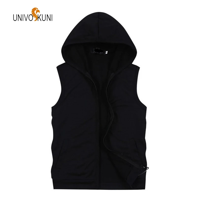 Мужской Хлопковый жилет UNIVOS KUNI повседневный однотонный кардиган без рукавов с