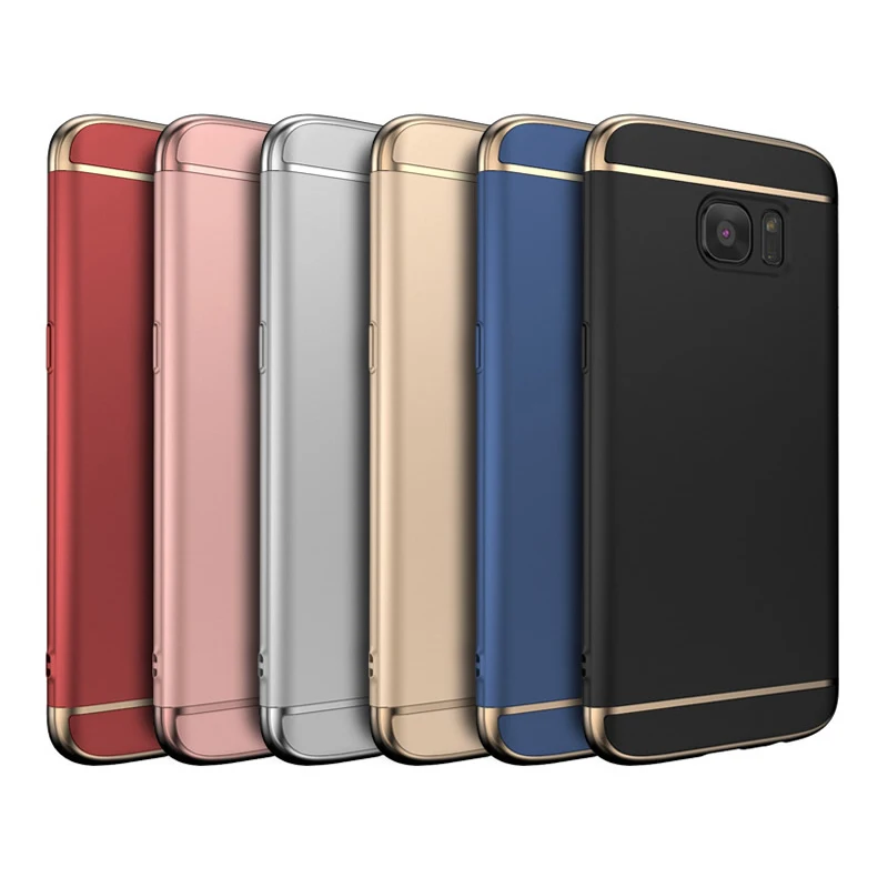Оригинальный чехол для телефона Samsung A6 A7 A8 A9 2018 позолоченная задняя крышка Plus PC
