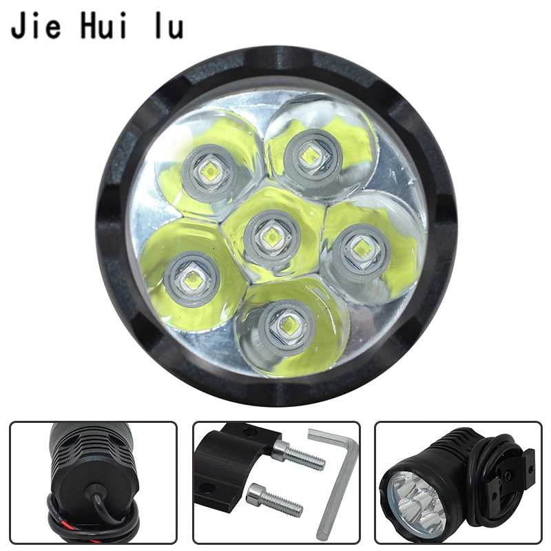 

12V-80V DC 90W White 6000K 7800LM T6 Chips LED Motorcycle Headlight Driving Fog Spot HeadLamp Spotlight Motorbike Bulb