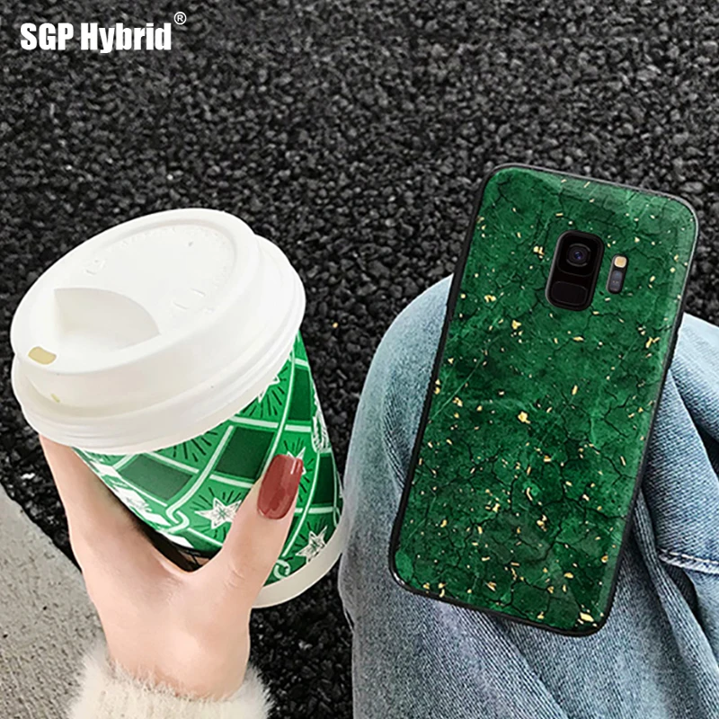 Блестящий чехол из золотой фольги для Samsung S9 S8 Plus мягкий ТПУ телефона Galaxy Note 8 9 S9plus