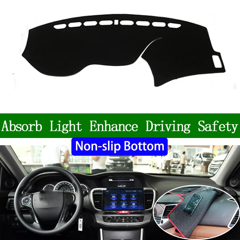 

For Honda Accord 2014 2015 2016 Non-slip Bottom Dashboard Cover Car Decals Car Stickers Interior Car Accessories