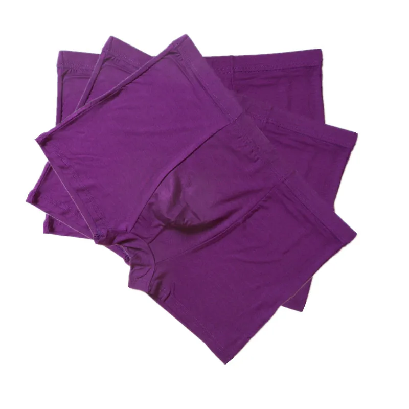 3 pieces purple 3 шт./лот трусы мужские боксеры трусики мужские шорты Бамбуковое волокно мужских Твердые шорты плюс Большой размер шаблон классические мужское Боксеры Шорты Хорошая эластичность - Цвет: 3 pieces purple