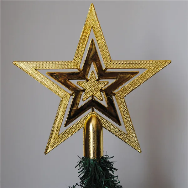 gold PF Рождество елка Топпер Star Пластик Рождество Star дерево Топпер для Рождество стол Декор Красочные ремесло Xmas DIY Интимные аксессуары - Цвет: gold