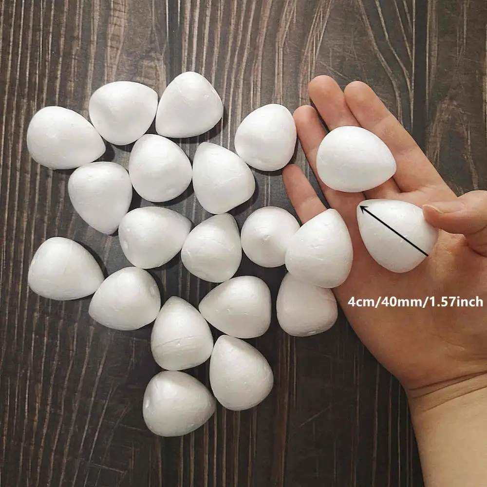 Height 4cm 20pcs 4 см 20 шт белый капли воды моделирование пены Роза Бутон для нейлоновый,, цветок аксессуары пенополистирол пенопласт бутоны 40 мм 1,57 дюймов - Цвет: Height 4cm 20pcs