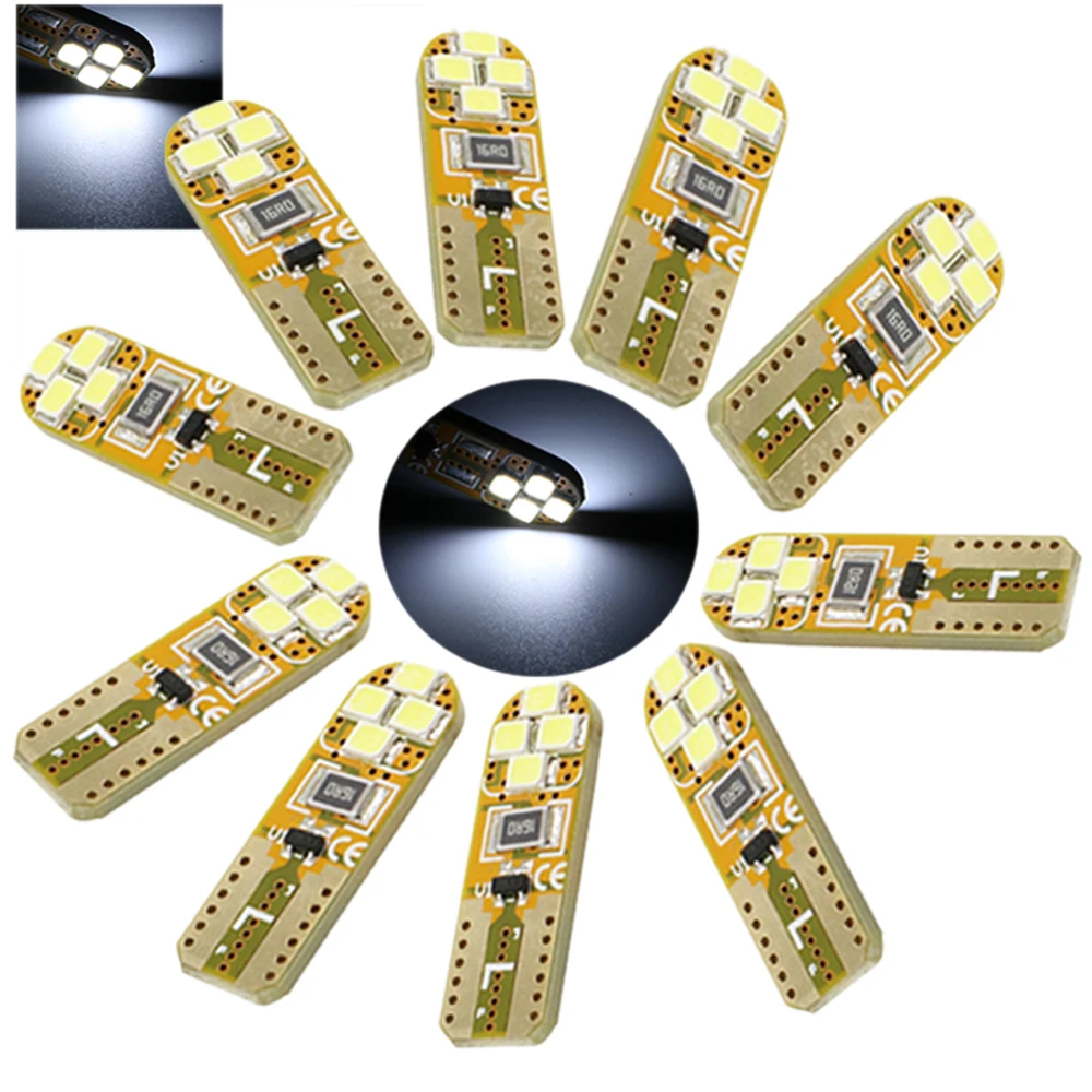 YSY 10 шт. T10 w5w 168 194 501 8smd 2835 led Canbus без ошибок автомобильный зазор обратный свет лампы