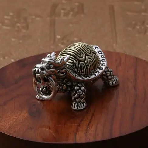 Pendant Only 925 серебро Цепочки и ожерелья чистого серебра Черепаха для долголетия кулон Цепочки и ожерелья удачи подвеска в виде черепахи Цепочки и ожерелья - Окраска металла: Pendant Only