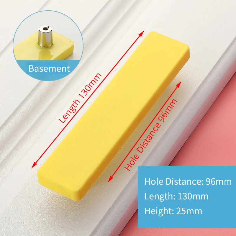 Long 96mm KAK детская комната ручки для ящиков и ручки Луна Звезда мультфильм Мебельная ручка ПВХ облако дверные ручки Шкаф Тянет для детей - Цвет: Long 96mm