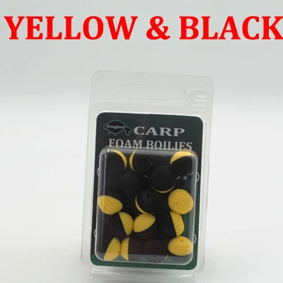 Yellow N Black 15 шт., аксессуары для ловли карпа, пенопластовые Бойлы для зиг, Rig Hair Chod Ronnie Rig Pop UP Boilies для ловли карпа, снасти, оборудование - Цвет: Yellow N Black